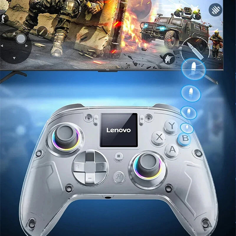 Wireless Gaming Controller with Interactive Display – Grey